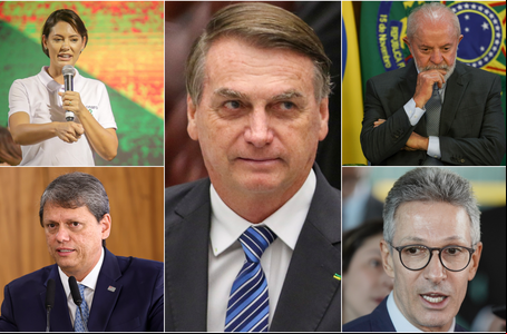 Bolsonaro, Michelle Bolsonaro, Romeu Zema, Tarcísio de Freitas, Ratinho Júnior e Lula