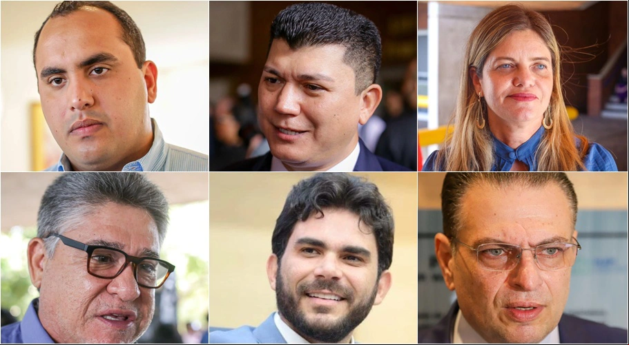 Georgiano Neto, Rubens Vieira, Gracinha, João Mádison, Marcus Vinícius e Gessivaldo Isaías