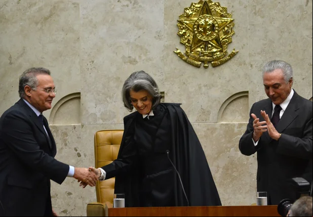 Renan Calheiros, Cármen Lúcia e Michel Temer 
