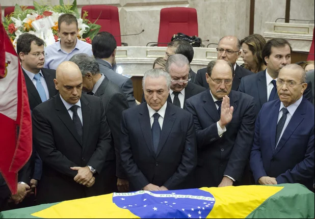Temer no velório de Teori Zavascki