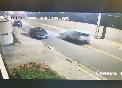 Momento da fuga de Pablo Campos após o crime
