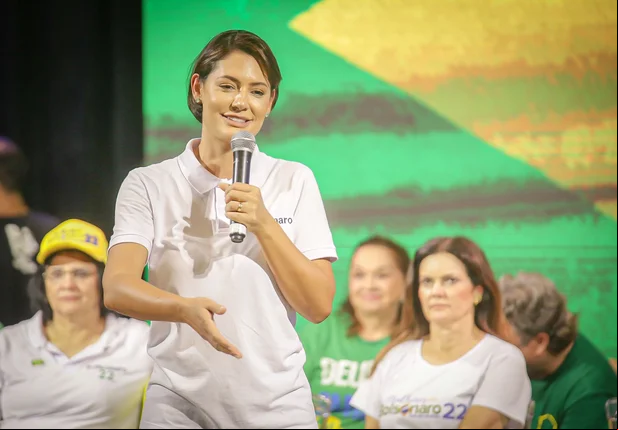Michelle Bolsonaro em evento "Mulheres com Bolsonaro"
